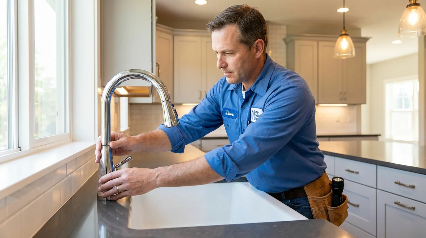 Kitchen faucet installation by Johns Plumbing LLC in Ganado