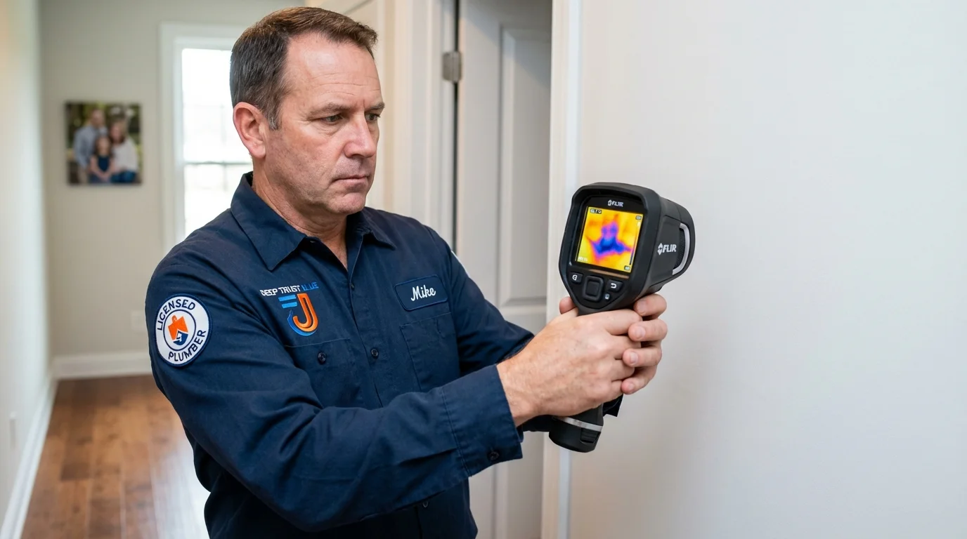 Thermal imaging leak detection by Johns Plumbing LLC in Ganado